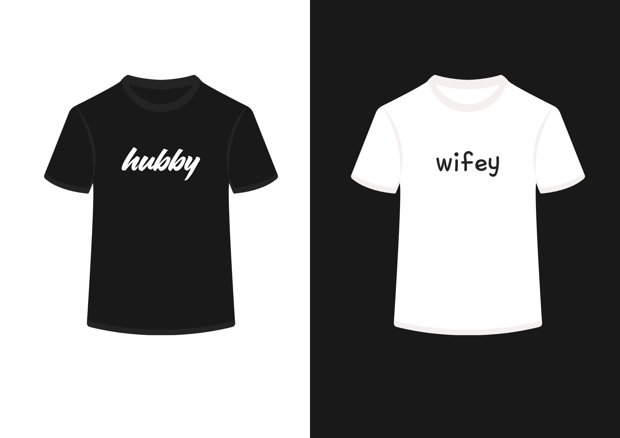 Hubby Wifey Couple T Shirt