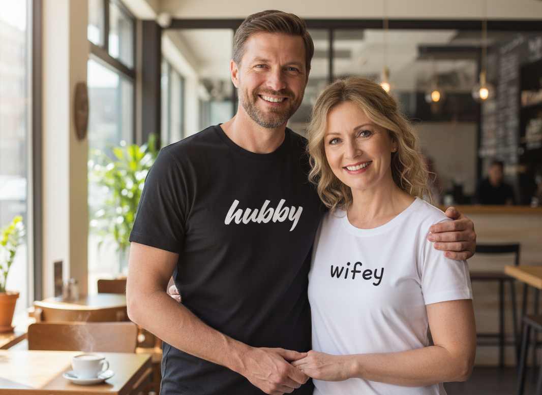 Hubby Wifey Couple T Shirt