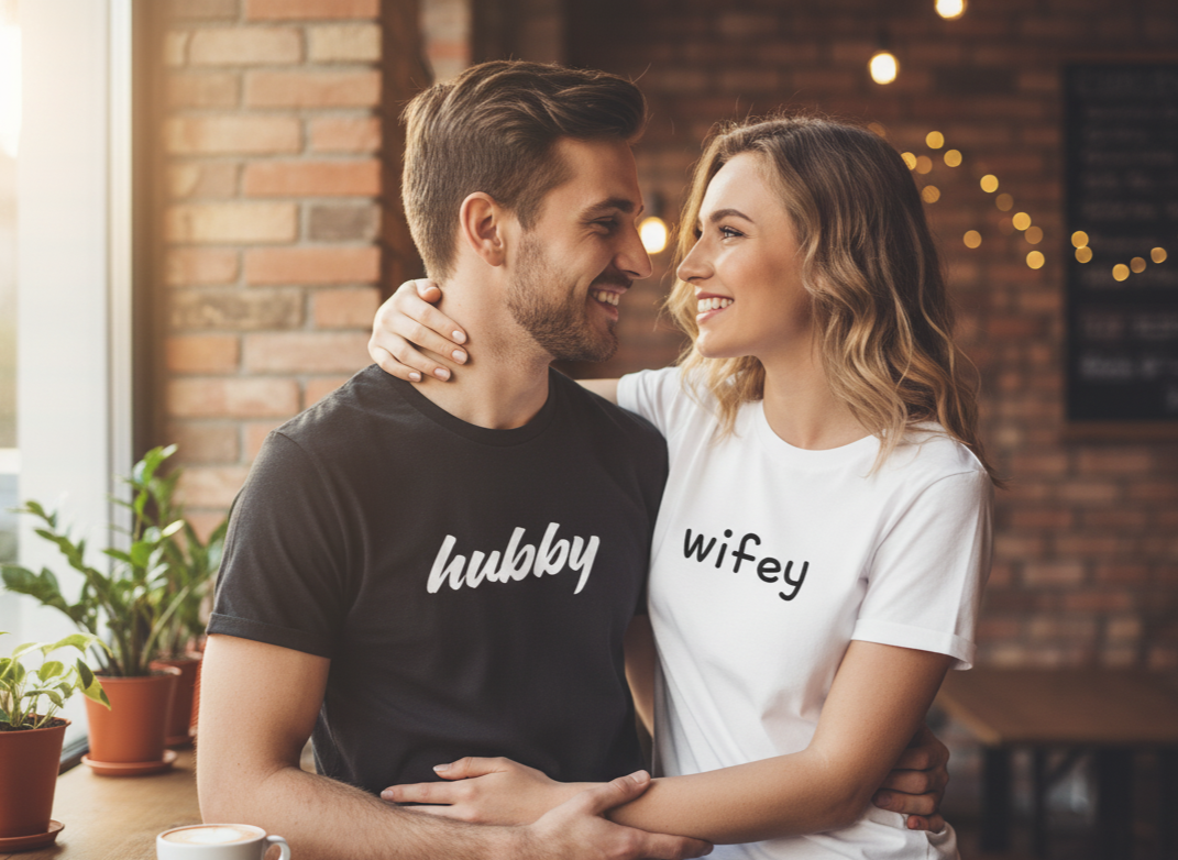 Hubby Wifey Couple T Shirt