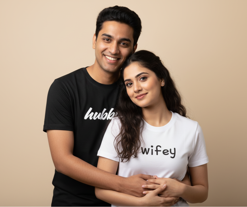 Hubby Wifey Couple T Shirt