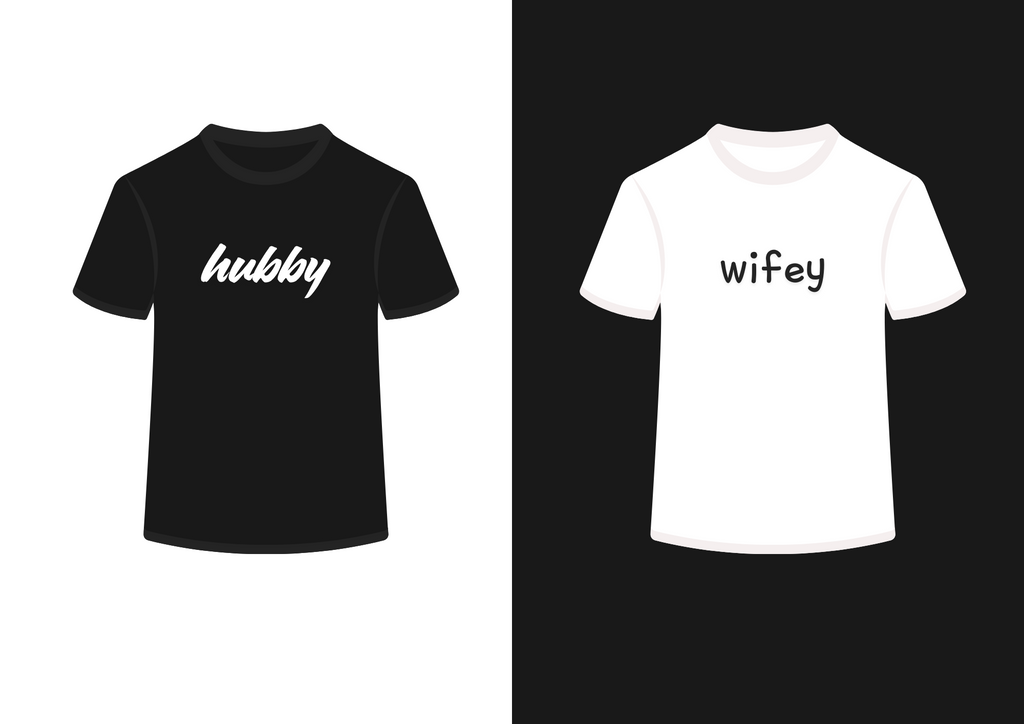 Hubby Wifey Couple T Shirt
